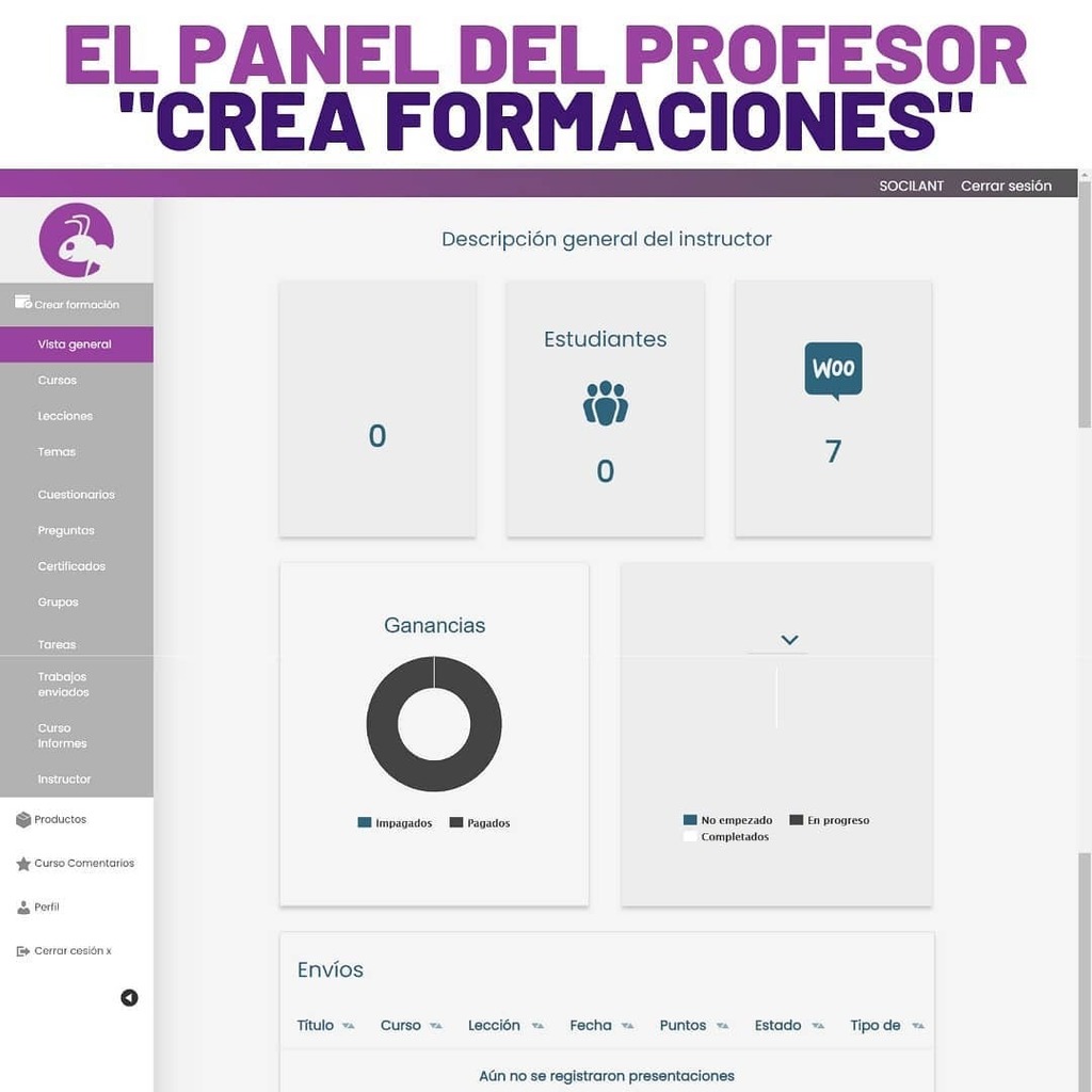 socilant's tweet image. 🟣EL PANEL DE PROFESOR🟣
Es un área especial para los creadores de grupo, ya seas opositor, preparador o academia. 
En este área podrás crear formaciones de modo totalmente profesional, al igual que las mejores academias del país.
Podrás crear cursos f… instagr.am/p/CMaCu8Cl5m4/