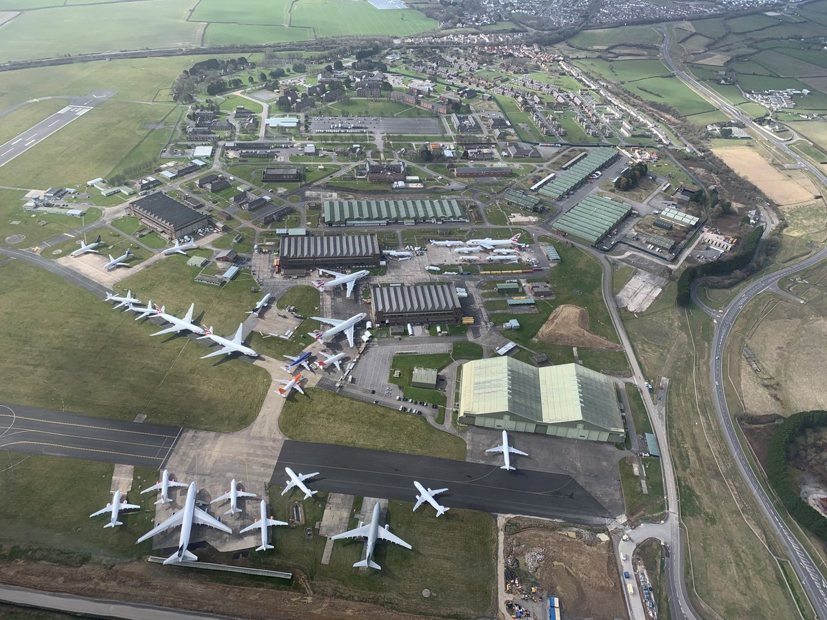 NPASSouthWest's tweet image. Picture taken on approach to St.Athan / Bro.Tathan Aerodrome in the Vale of Glamorgan. End of the line for almost all these aircraft I'm afraid.✈️^DJ