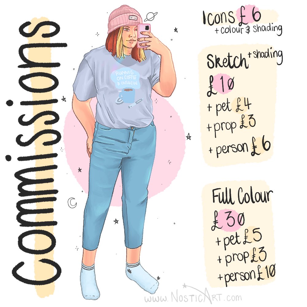 nosticart's tweet image. commission prices revamped cause I had too many options