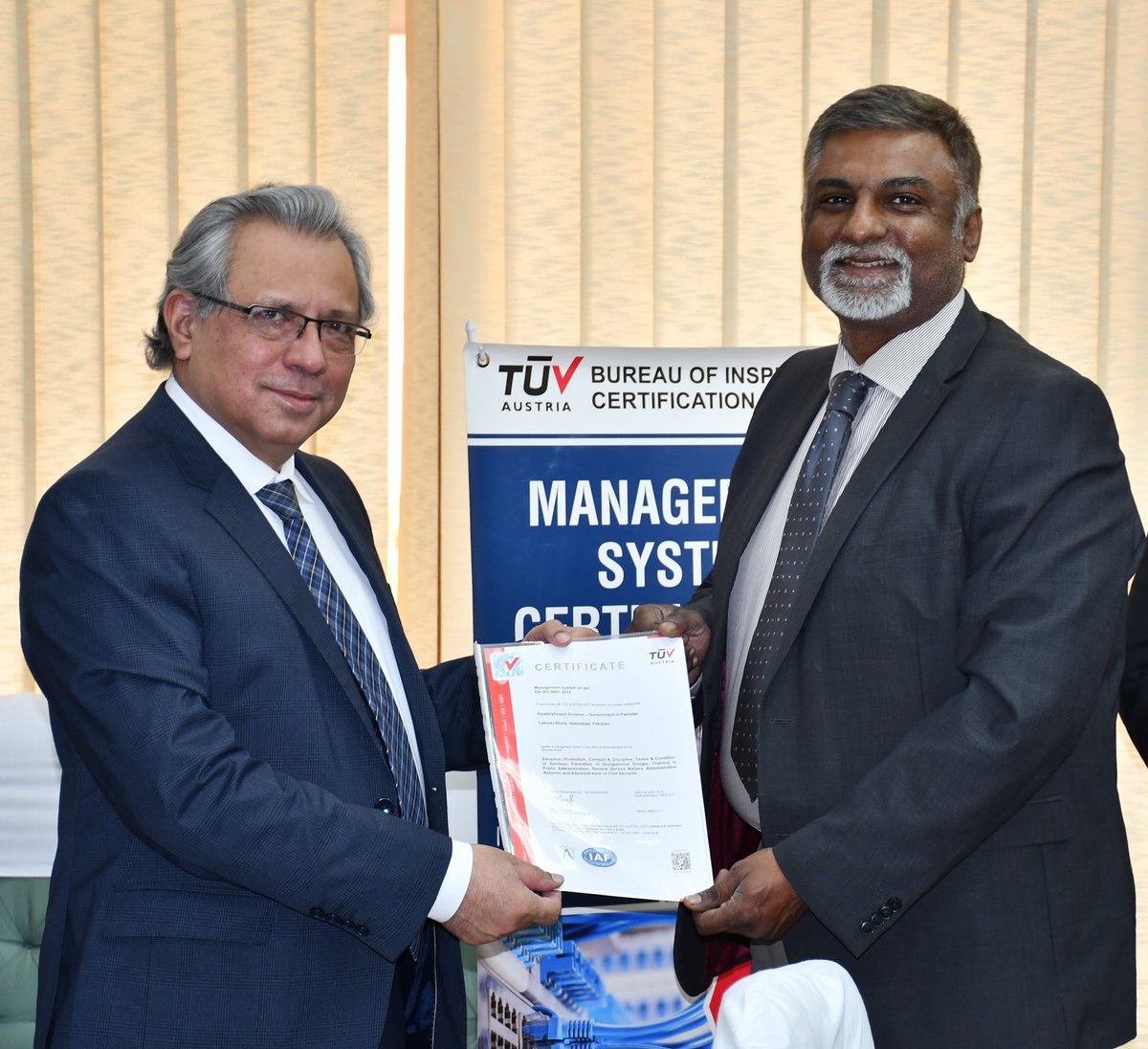 Establishment Division awarded ISO 9001:2015 certification up to 2023