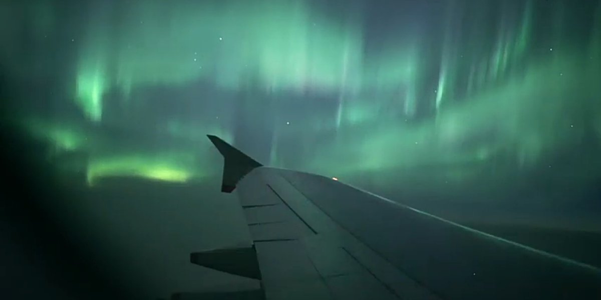 Was scrolling through the photos and found this. I remember talking this photo in 2016. This is how Northern Lights looks from Plane.