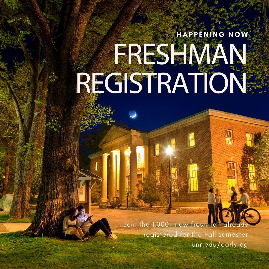 More than 1000+ incoming freshman already have their class schedule for the Fall. How about you? Get started with Advanced Registration today at unr.edu/earlyreg