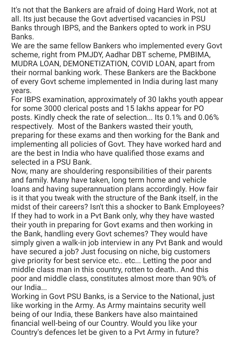 #stopbankprivatisation 
Credit <a href="/SaranshSrv/">Saransh Srivastava</a> 
<a href="/PMOIndia/">PMO India</a> 
<a href="/nsitharaman/">Nirmala Sitharaman</a>