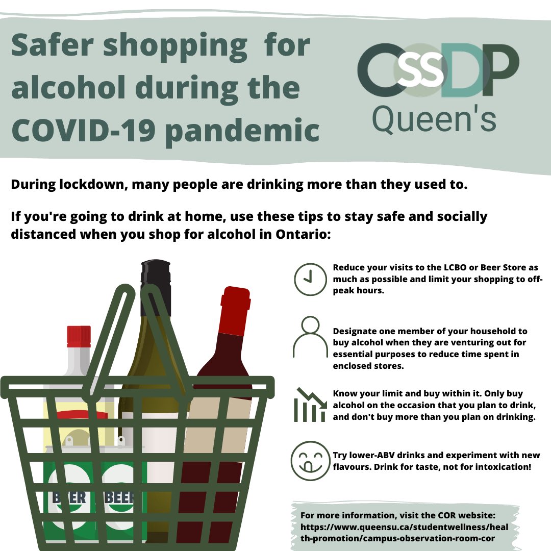 CSSDPqueens's tweet image. If you’re planning on using alcohol this St. Patrick’s day, stay safe by limiting your social contacts and practicing harm reduction from home.

@QueensUBeWell @QCampusWellness
