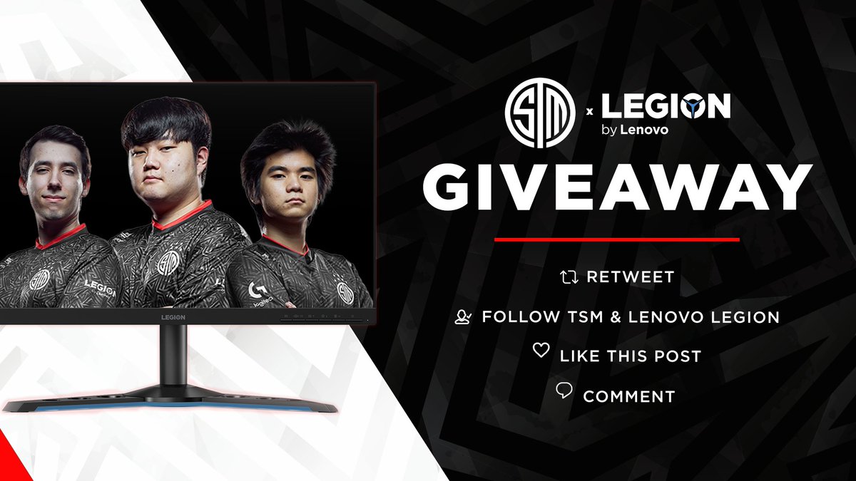 TSM's tweet image. TSM is proud to announce @LenovoLegion as our official monitor partner! To celebrate our partnership, we're giving away one Y25 to a lucky winner!

Winners must be 18 years of age or older and reside in the US. Follow the instructions below for your chance to win! 👇