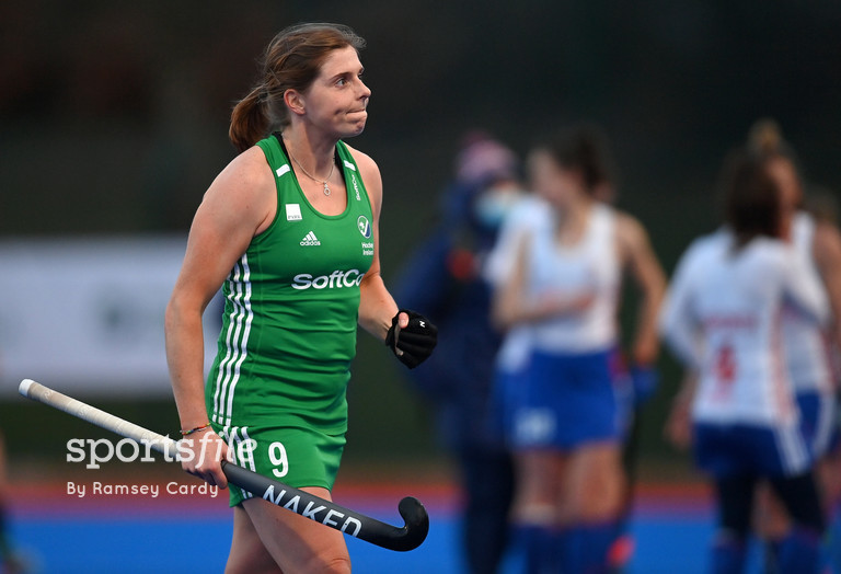 Victory!

<a href="/katiemullan11/">Katie Mullan</a> celebrates beating Great Britain in the SoftCo Series Hockey International match at Queens University Sports Grounds in Belfast this evening.

sportsfile.com/more-images/77…