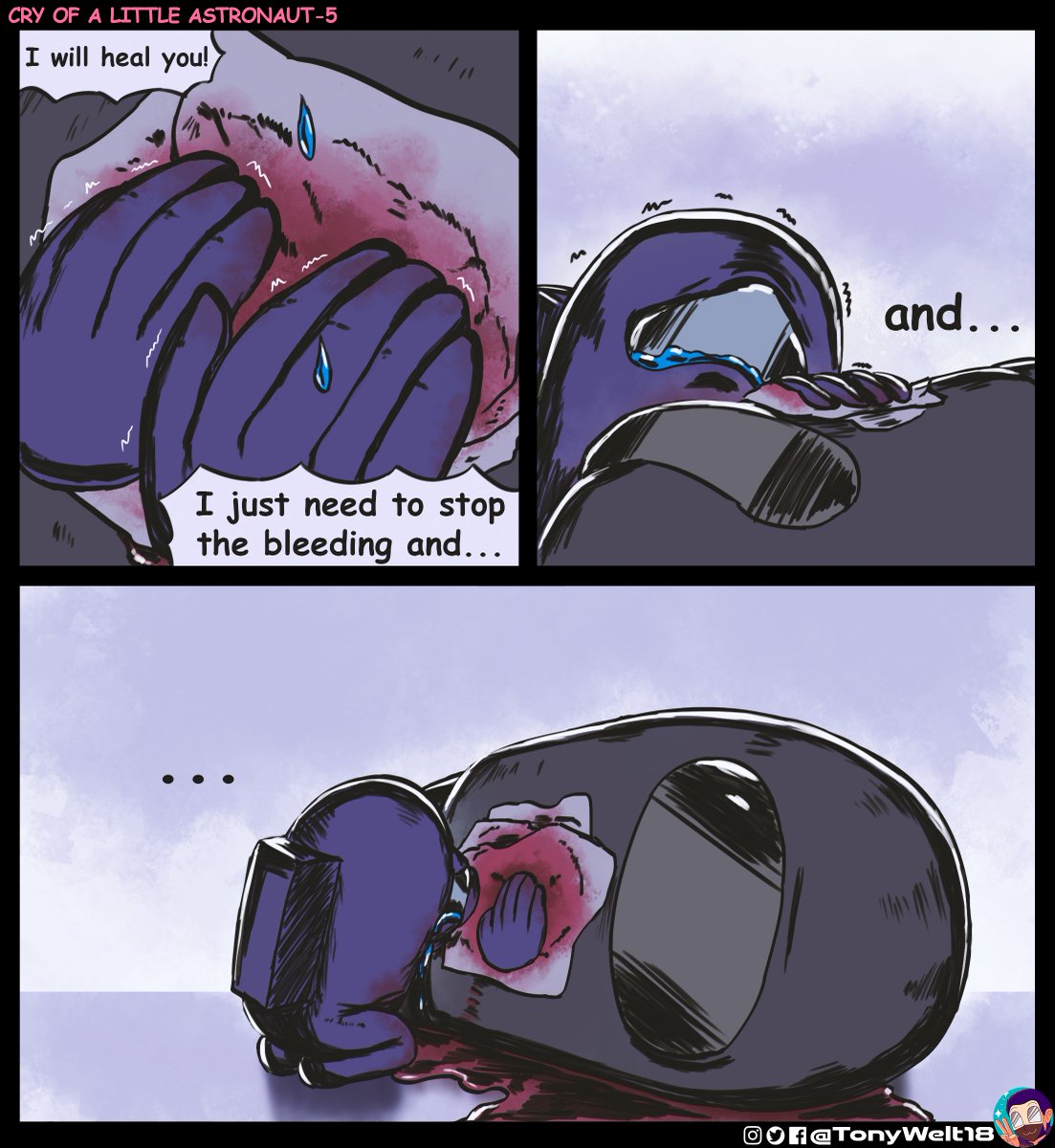 Cry of a little astronaut ?(2/2) (updated)
#AmongUs #amongusfanart #comic #comics 