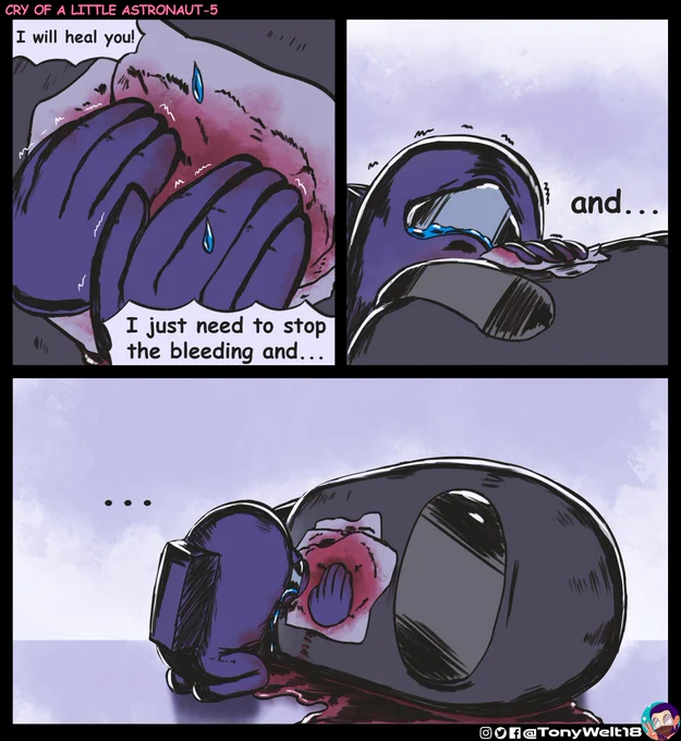 Cry of a little astronaut ?(2/2) (updated)
#AmongUs #amongusfanart #comic #comics 