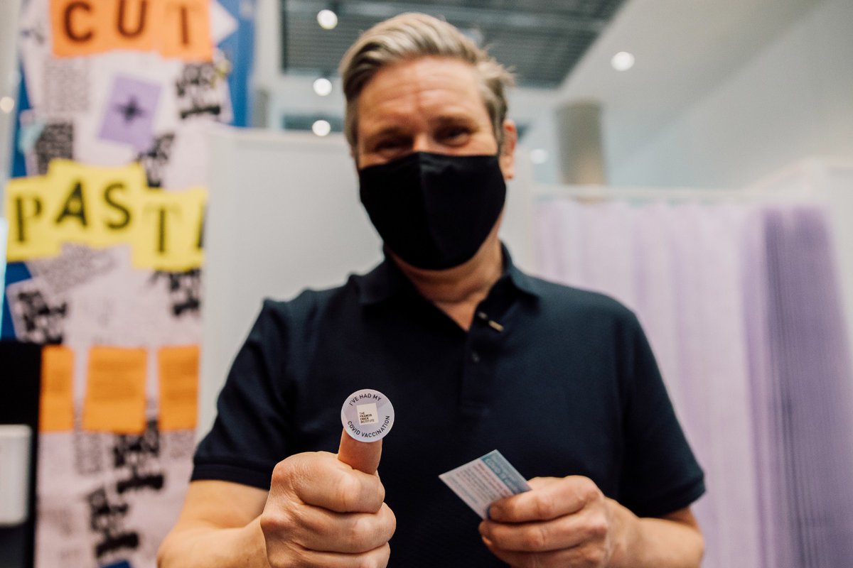 Keir_Starmer's tweet photo. Thank you to the NHS.

Get vaccinated when it's your turn. https://t.co/Zlh3RPl40G