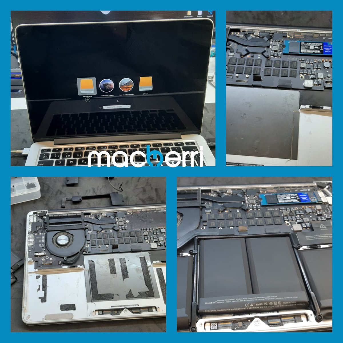 MacBook Pro. Cambio de batería y ampliación de SSD. 
macberri.com
📱684051212
#macberri #macberribilbao #reparacionmac #reparacionordenadores #reparacionmoviles #reparacioniphone