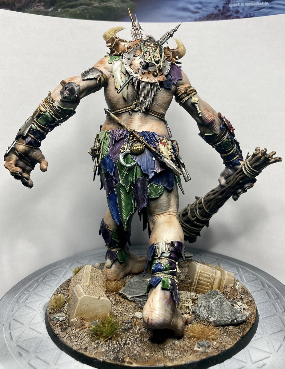 locien83's tweet image. Finished my Mega-Gargant tonight. Had so much fun painting this one. 
Pushed myself with trying a number of new techniques and really pleased with the result. #WarhammerCommunity #AoS #SonsofBehemat #PaintingWarhammer