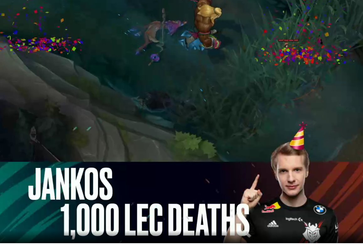 Wooooo 1000 deaths 🎉🎉🎉🎉 #LEC