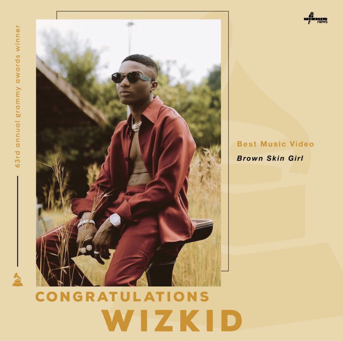 ShaydeeBoi's tweet photo. Grammy ti wole! @wizkidayo congrats blad! 🏆 🦅 https://t.co/yBlcFRVbJ6