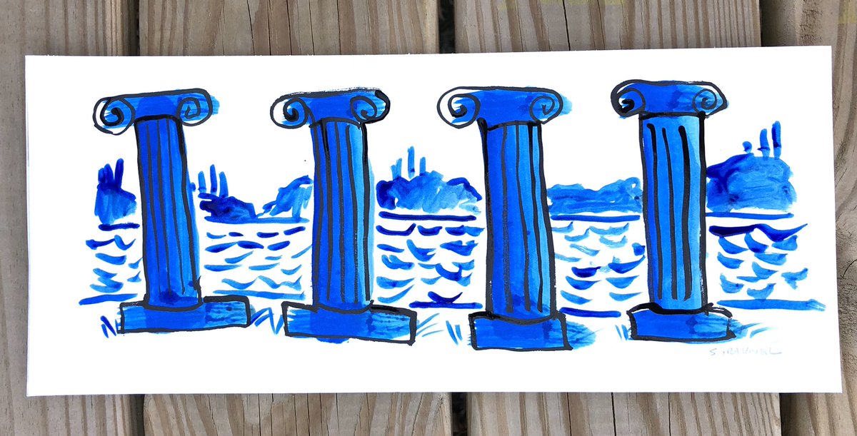 ProfScottRaynor's tweet photo. Playful drawing that made me think of Greece. #Greek #GreekMythology #drawing #ink #sketch https://t.co/7JI9XfCZ8F
