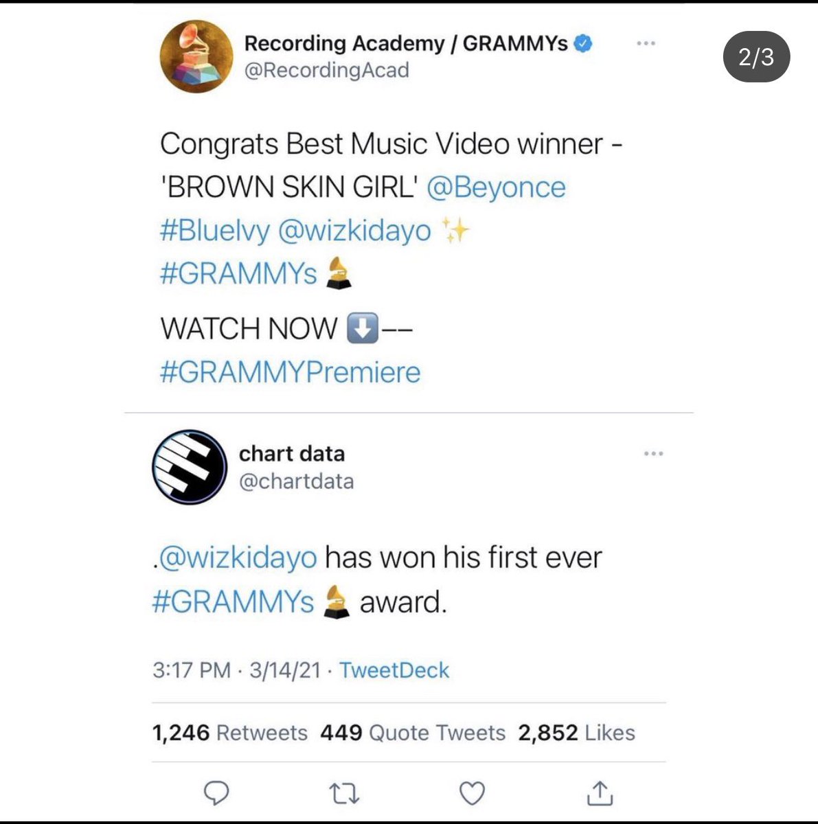 GenerousKvng's tweet photo. Wizkid 🏆🏆❤️❤️🏆🏆 Congrats Champ @wizkidayo #GRAMMYs #Burna #grammys2021 #GrooveToFallForMe https://t.co/JdB7Q1NLYo
