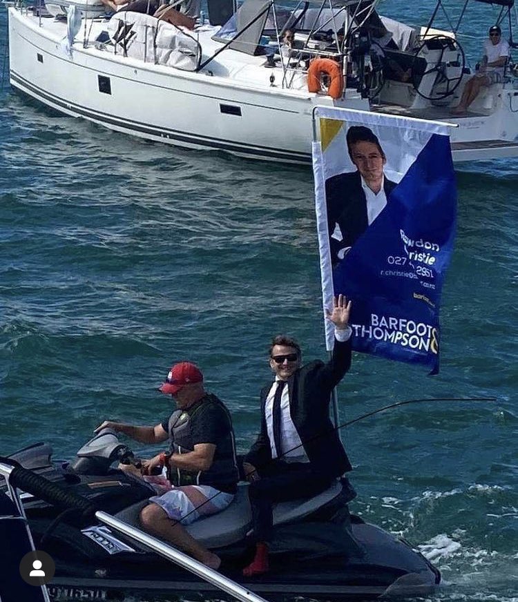 Had a fun afternoon with some shameless <a href="/americascup/">americascup</a> ‘guerilla marketing’ yesterday.. but inevitably there were understandable criticisms that I wasn’t wearing a life jacket. I assure you I’m not that rotund yet - the life jacket’s under the shirt!