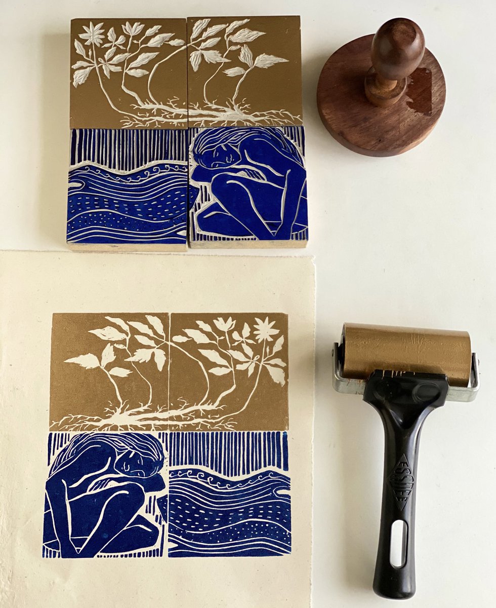 Weekend Linoprinting #HandmadeHour