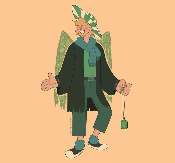 He made the scarf and socks with Ghostbur's blue 
#philzafanart 