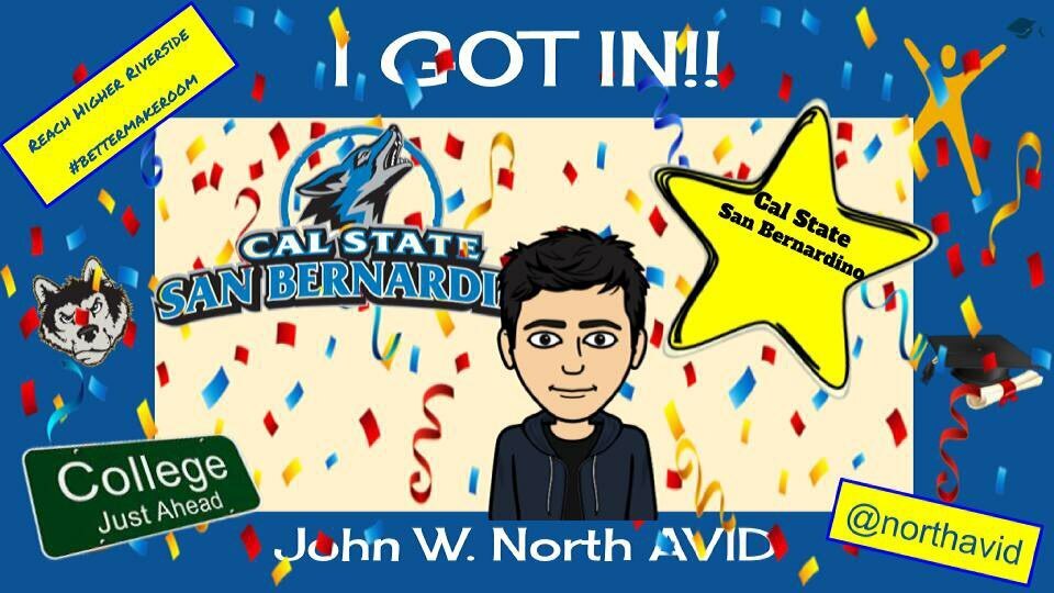 Congratulations Jesus, on your admission to Cal State San Bernardino!! Nice work!! 💙💛🎓🎓 <a href="/csusb/">csusb</a> <a href="/northhs/">North</a> @reachhigherriverside #bettermakeroom