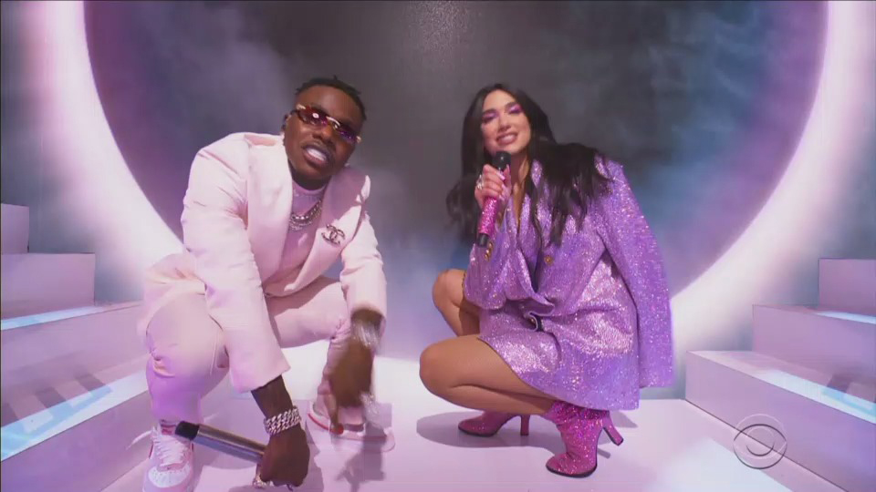 Variety on X: Dua Lipa and DaBaby perform Levitating at the #Grammys.    / X