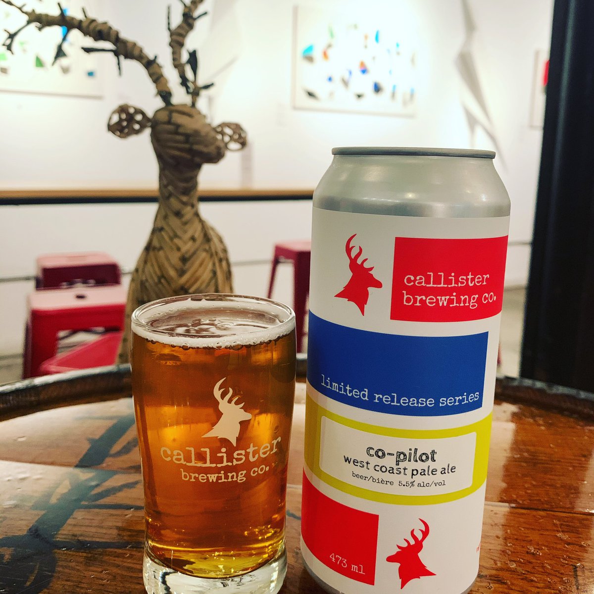 callisterbeer's tweet photo. CO-PILOT PALE // This classic west coast pale is back on tap. Been a while since we had a clean, crisp pale like this one. Bright bitterness, grassy hops, and a hint of watermelon rind 🍉
.
.
.
#TimeToBuyBC #ShopLocal #BuyLocal #BCAleTrail #BCCraftBeer #CraftBeer #YeastVan https://t.co/Xsmsj17vxd