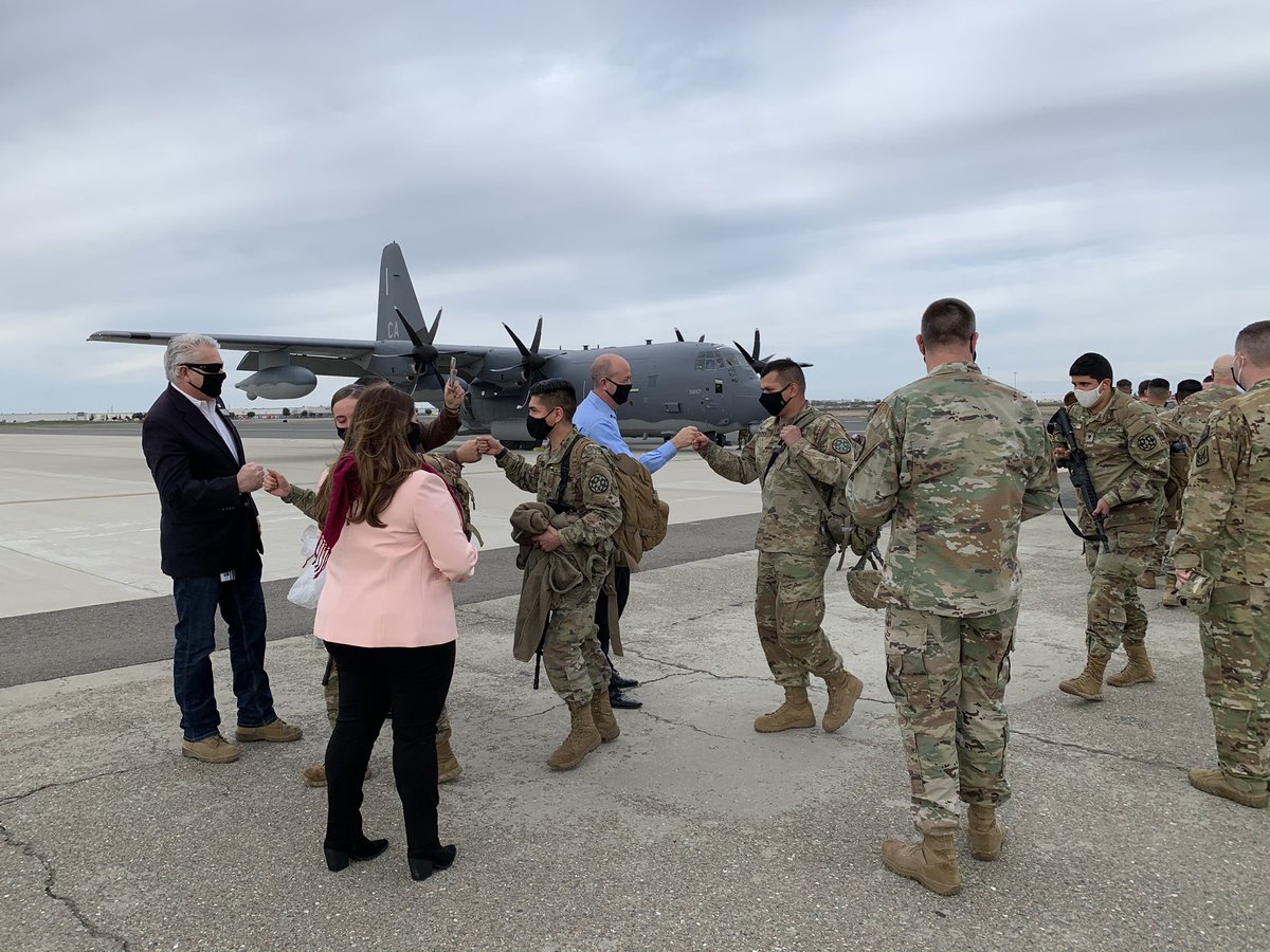 Sup_Rickman's tweet photo. It was an honor to welcome home approximately 40 of our California National Guard today at the Stockton Airport. #canationalguard https://t.co/CYbBxyyiuf