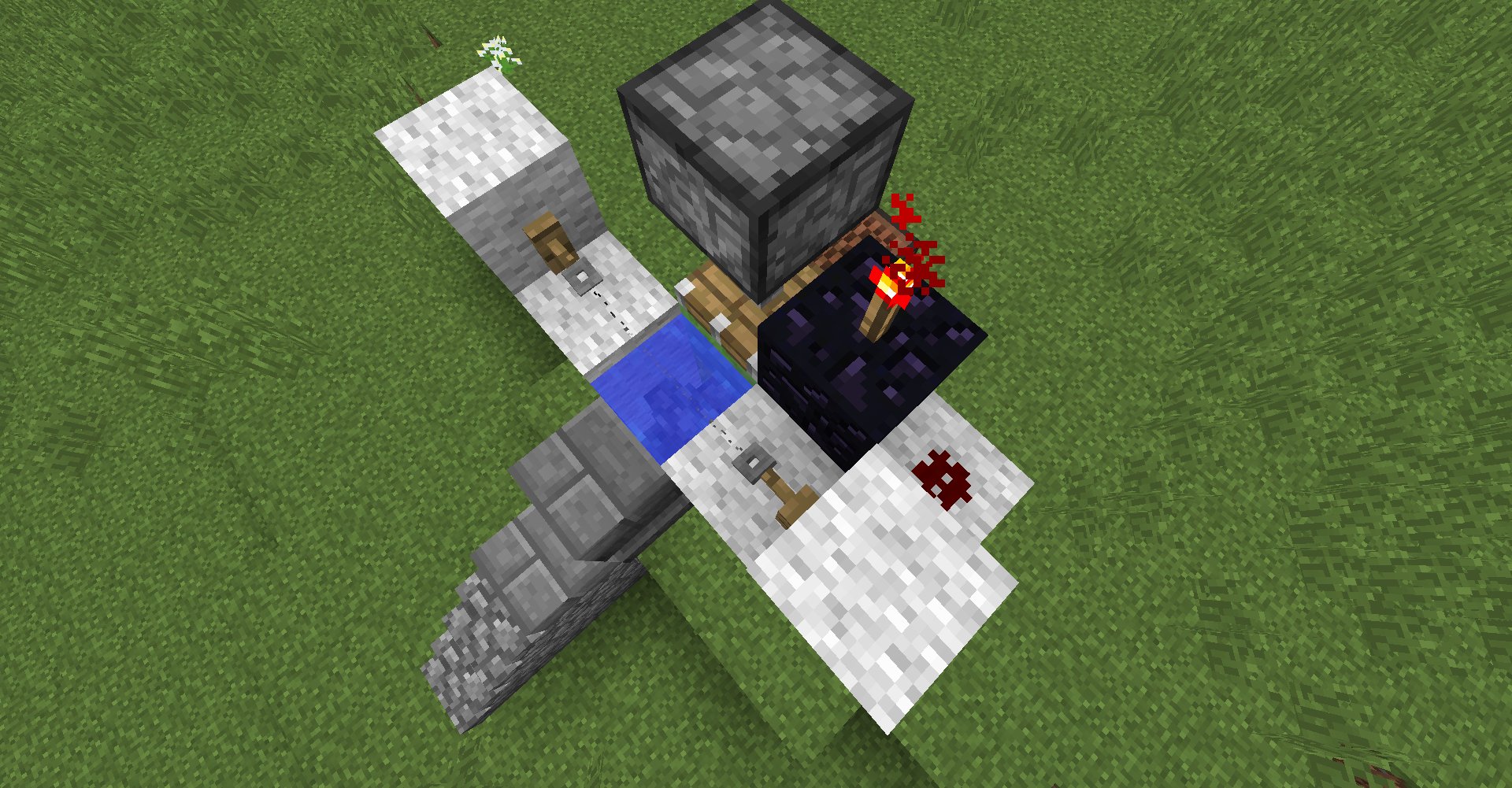 Quark クォーク Mod製作中 Tusb Tusbで自動釣り機作ったけどラグくてうまく動かない っていう人向けにラグくてもある程度釣れる釣り機を作りました スライムブロックも初期スポーンのすぐ近くにあるから割とすぐ作れそう 後ろに音符ブロックがありますが