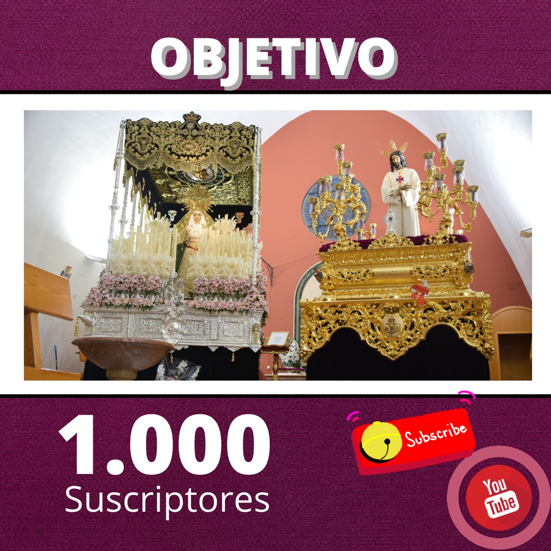 HdadCautivoDH's tweet photo. 1000 SUSCRIPTORES | Desde hoy iniciamos una campaña para conseguir los 1000 suscriptores en nuestro canal de YouTube.

Te invitamos a que pongas en el buscador de YouTube: Hermandad Cautivo Dos Hermanas y le des click a “SUSCRIBIRME” https://t.co/41mAzKN3ke