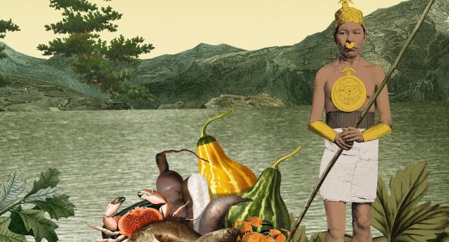 Banrepcultural's tweet photo. Al llegar los españoles al territorio que hoy es Colombia, los americanos llevaban una dieta casi sin azúcar, sin lácteos, sin fritos ni gluten y con un consumo mínimo de grasas y carnes. 

Esta historia ll cuenta J. O. Melo en el #BCB: https://t.co/GdbC5i9Vfr

🎨 Randy Mora https://t.co/pSx8jQS51m