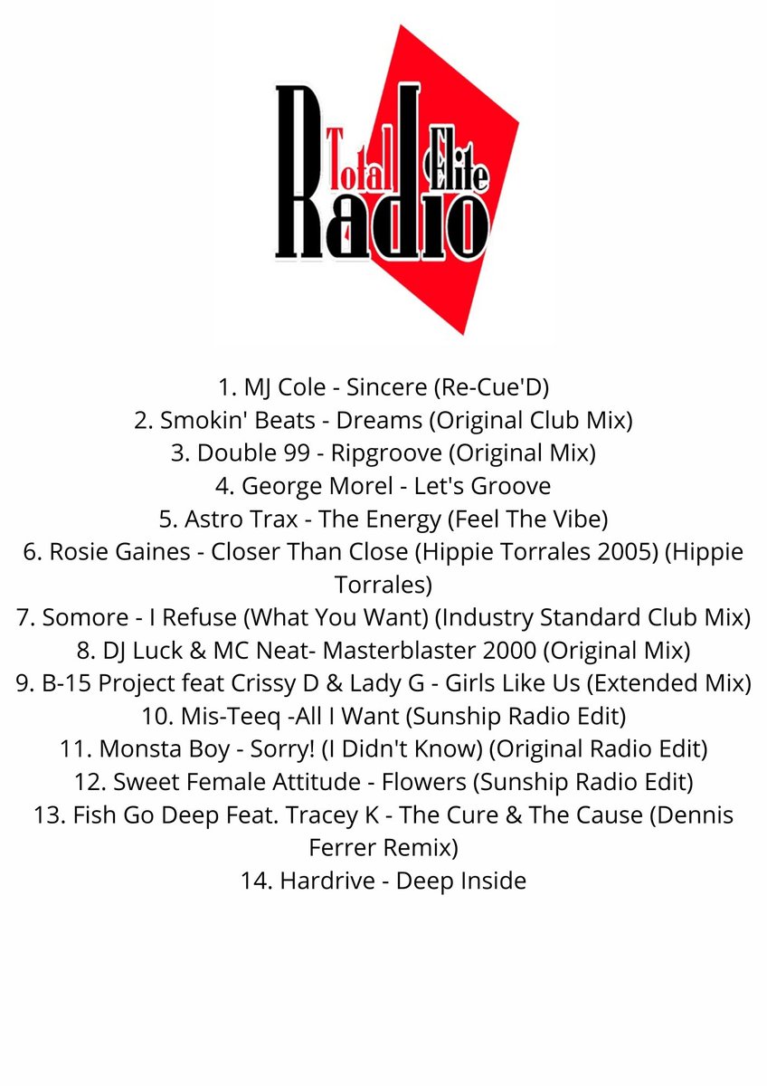 DJ_Ekul's tweet photo. Tracklist from today's show https://t.co/pefppGmmhv