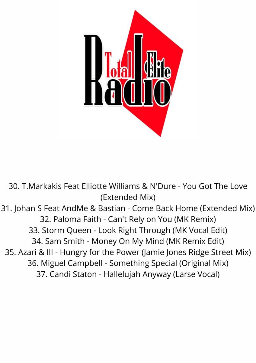 DJ_Ekul's tweet photo. Tracklist from today's show https://t.co/pefppGmmhv