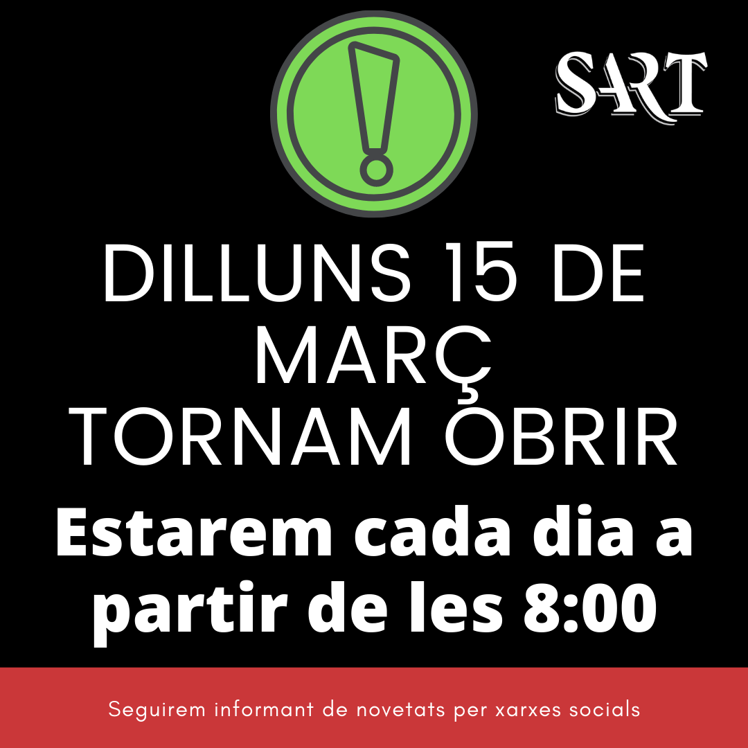SARTClub's tweet photo. Ei, que demà tornam... A partir de les 8 del dematí estarem pendents dels que ens vengueu a veure i compartir una estona.
#SARTClub
#viulamusica https://t.co/kP7u3141xK