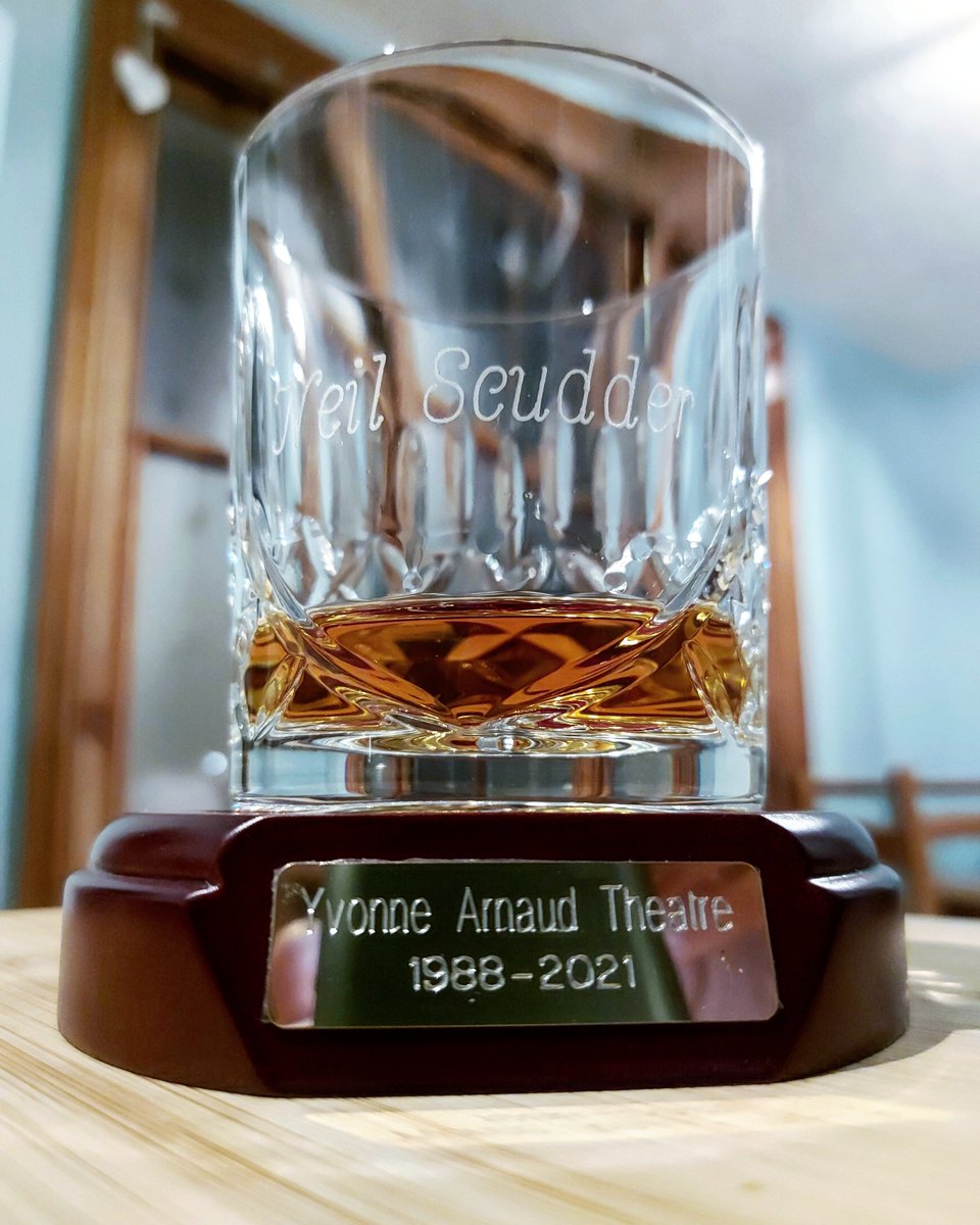 The christening of new whisky glass .
A heartfelt thank you to all who have been part of my story over the last 33 years in the theatre.
Cheers.. new adventures await.