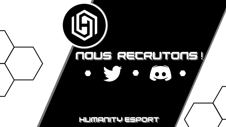 Humanity_Esport's tweet photo. ⚠️RECRUTEMENT⚠️

Tu as toujours voulu te lancer dans l'eSport en tant que joueur ou staff ? C'est le bon moment !

📩 On se retrouve dans nos DM pour la suite😉. https://t.co/o5ZYYTS2Zk