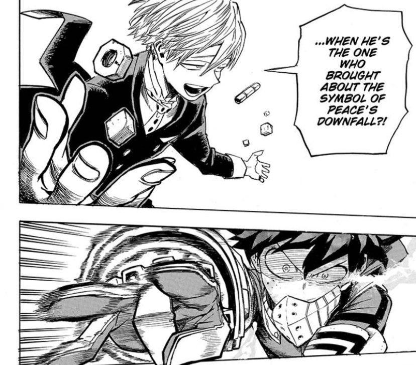 Izuku unlocking a whole ass quirk and losing control, because Monoma insulted Katsuki.