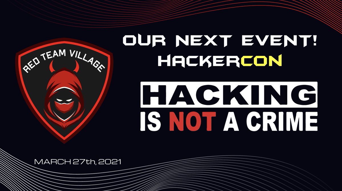 Our next event! <a href="/hacknotcrime/">Hacking is NOT a Crime</a> <a href="/AmitElazari/">Dr. Amit Elazari, JSD</a>
<a href="/webjedi/">Amélie E. Koran</a>
<a href="/kurtopsahl/">Kurt Opsahl @kurtopsahl.bsky.social</a>
<a href="/cybersecstu/">(╯°□°)╯︵ S︵ T︵U</a>
<a href="/Infosecjen/">Infosecjen</a>
<a href="/caseyjohnellis/">cje</a>
<a href="/johnjhacking/">johnjhacking</a>
<a href="/SeanWrightSec/">Sean Wright</a>
<a href="/beauwoods/">Beau Woods</a>
<a href="/josephmenn/">Joseph Menn</a>
<a href="/jackhcable/">Jack Cable</a>
<a href="/marcusjcarey/">Marcus J. Carey</a>
<a href="/jen_jin/">金天</a>
@ainchant
<a href="/redteamwynns/">Red Team Wynns</a>
<a href="/HarleyGeiger/">Harley Lorenz Geiger</a>
<a href="/bsdbandit/">Charles Shirer</a>
<a href="/ChloeMessdaghi/">Chloé Messdaghi (@chloemessdaghi.bsky.social)</a>
redteamvillage.io/hackercon