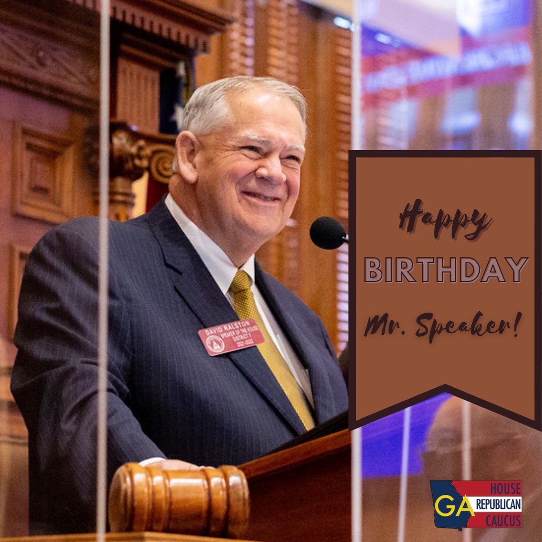 Jan_Tankersley's tweet photo. Happy Birthday, @SpeakerRalston! https://t.co/WOkWL41xKn