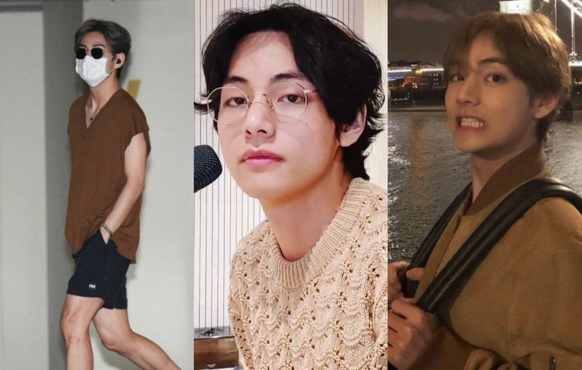 taesmug's tweet photo. Kim Taehyung invented the colour brown! https://t.co/fpkRVAt3ic