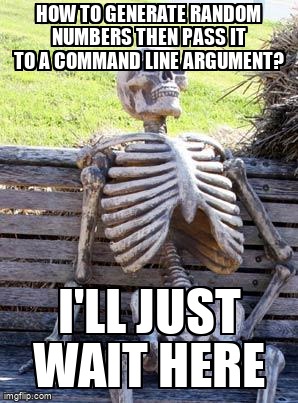 overflow_meme's tweet image. How to generate random numbers then pass it to a command line argument? stackoverflow.com/questions/6662… #bash #commandlinearguments #shell
