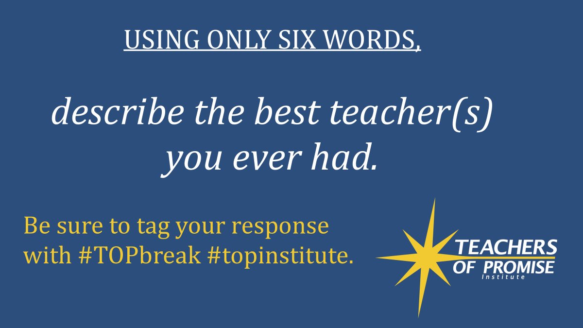 TeachersPromise's tweet photo. #TOPbreak #topinstitute https://t.co/wCgeV7tqOU