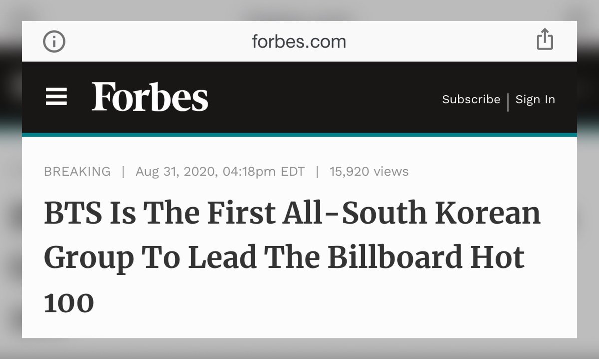 What will ultimately be remembered in history is how <a href="/BTS_twt/">방탄소년단</a> broke barriers and changed the music industry in 2020. It’s still just the beginning 💜👏 #BTSOurBiggestPrize