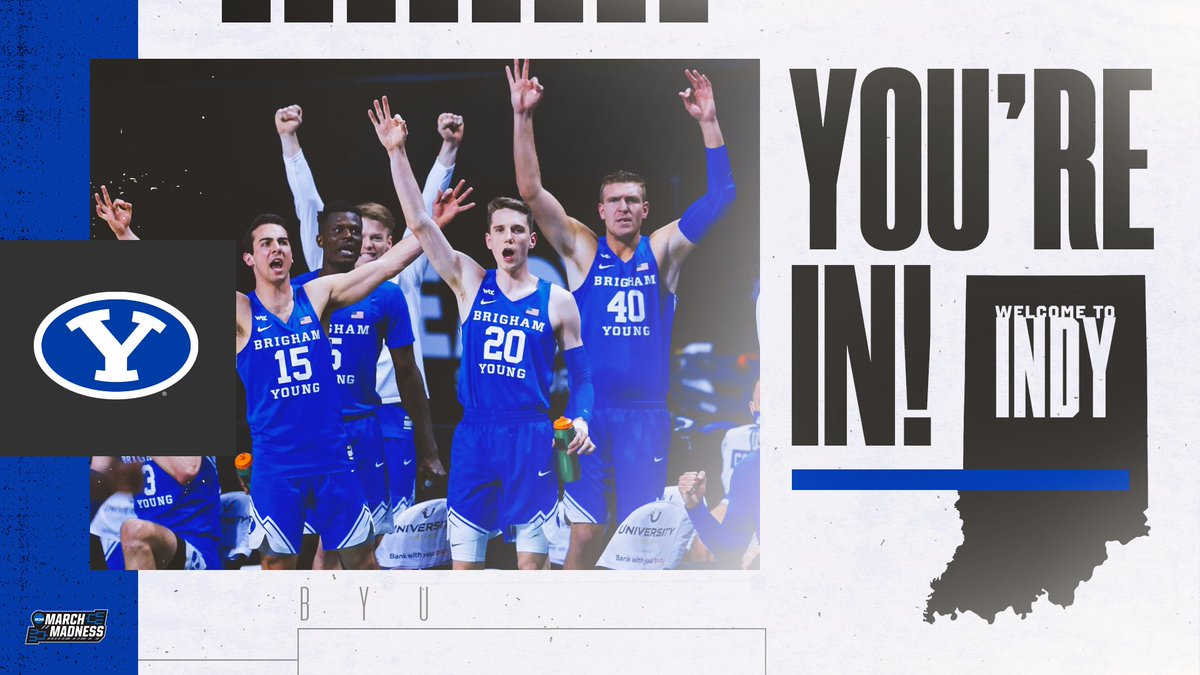 BYU is IN! 🕺

Welcome to Indy, @BYUbasketball! #SelectionSunday