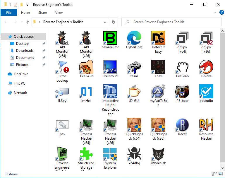 elhackernet's tweet photo. Reverse Engineer's Toolkit #ReToolkit: Recopilación herramientas de análisis #malware para Windows o para usar en una máquina virtual #VM https://t.co/vlXY4x8oNm https://t.co/IJgxCGT70I