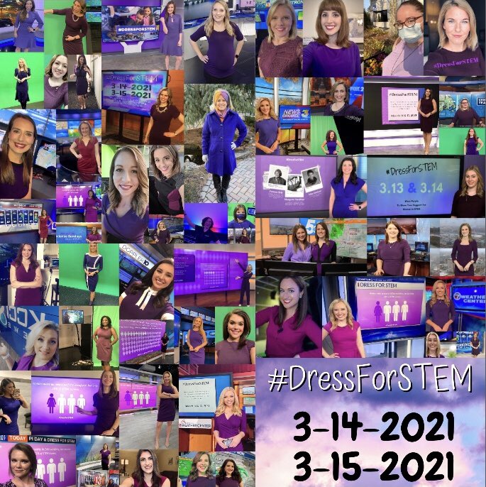 So blessed to be a part of this amazing & elite group of strong & beautiful #femalebroadcastmeteorologists as we #DressforSTEM! #STEM #PiDay  #DressForSTEM2021 #stemisfun #WomenInSTEM #PiDay2021 #Science #technology #engineering #math #STEMiscool #stemgirls #stemeducation