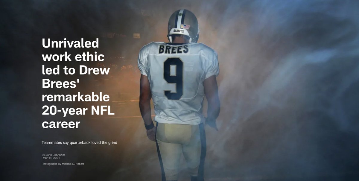 Saints's tweet photo. On March 14, 2006, free agent QB Drew Brees signed with the Saints

15 years later, after having become the best and most accomplished player in Saints history, Brees officially announced his retirement.

@JohnDeShazier on Brees' impact:  https://t.co/805HkcN7gh

#ThankYouDrew https://t.co/41mgaWtgh4