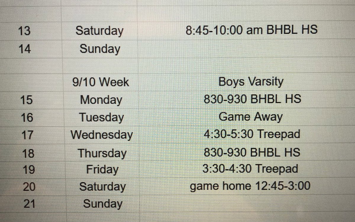 BspaSoccer's tweet photo. Practice schedule 3/15 - 3/20 https://t.co/xwyTGoXBRz