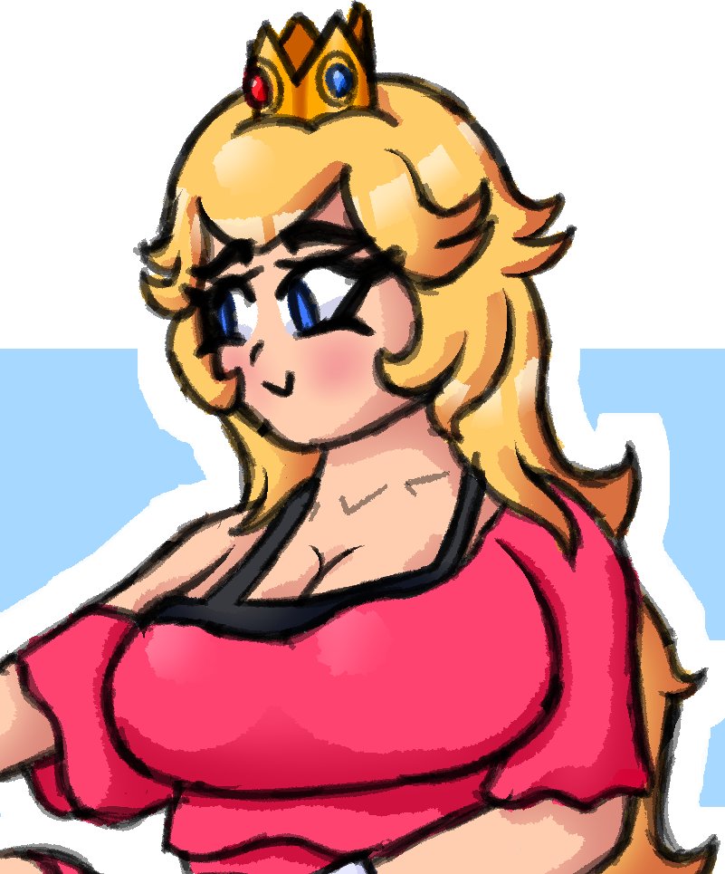 A drawing I made of Princess Peach. 

#art #PrincessPeach #Toad #MarioArt #PrincessPeachArt #MarioFanart