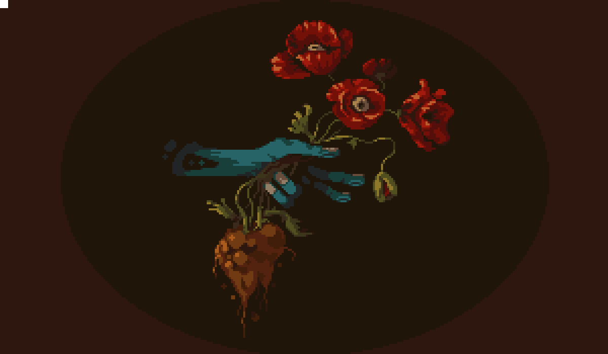 Double_Boy_'s tweet photo. Some poppies, fresh out the #dirt, just for you!

@Pixel_Dailies #pixel_dailies #pixelart #ドット絵 https://t.co/IgV0WRiiCT
