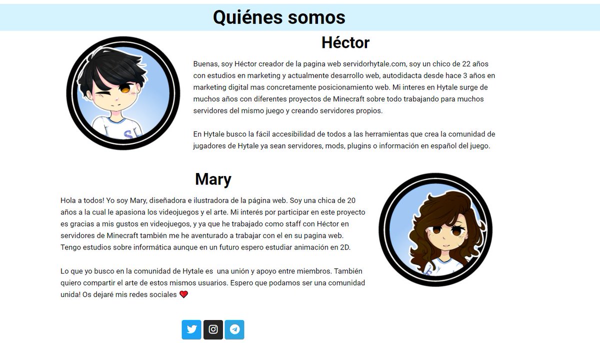 Mas actualizaciones de la web🤯:

🔶Añadida sección de Mods Hytale.

🔶Añadida una parte de contacto. 

👍En contacto puedes añadir servidores, plugins, mods o lo que queráis y una sección para que podáis saber mas de este proyecto y de nosotros.