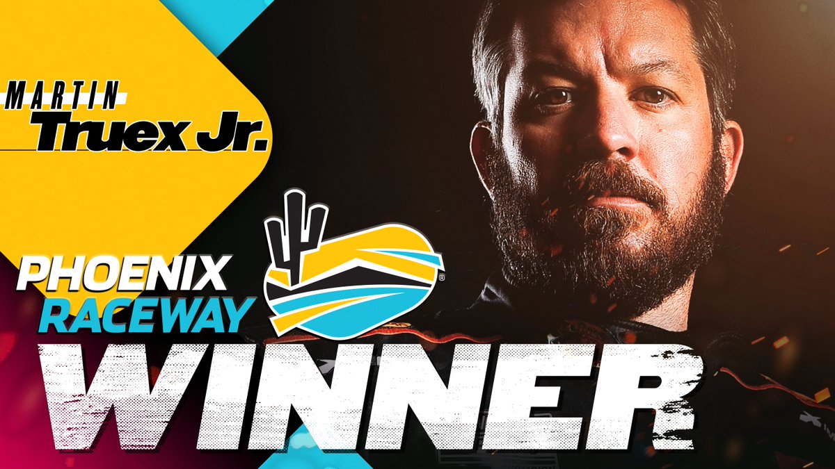 NASCARonNBC's tweet image. Race winner: MTJ.🌵

Retweet to congratulate @MartinTruex_Jr on his WIN at @phoenixraceway! #NASCAR